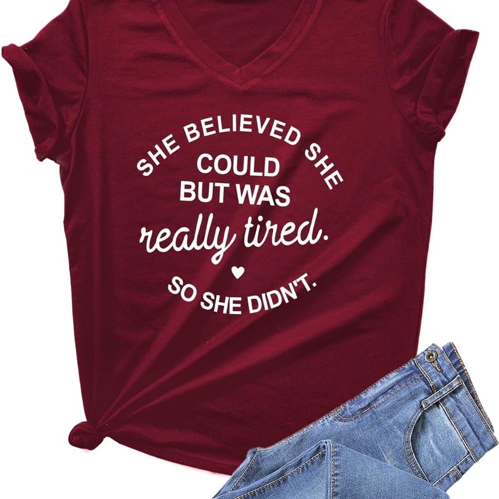 Womens Causal Short Sleeve V-Neck T-Shirt Graphic Tee